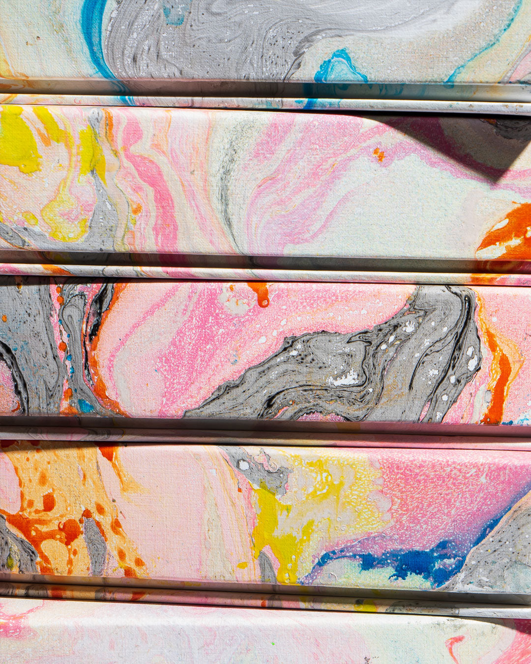 SILK SCARF - White Marble