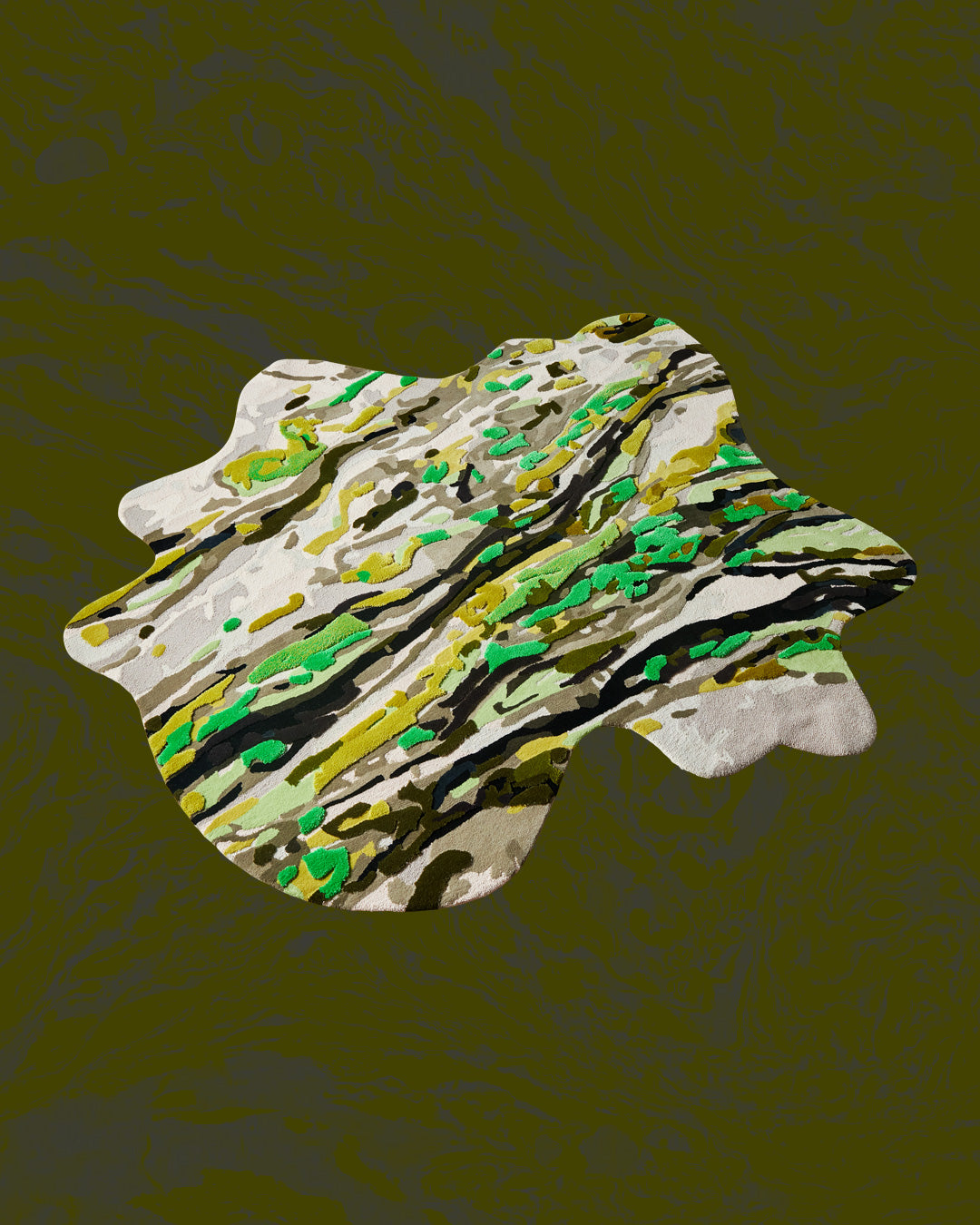 Marble Waves Rug - Green