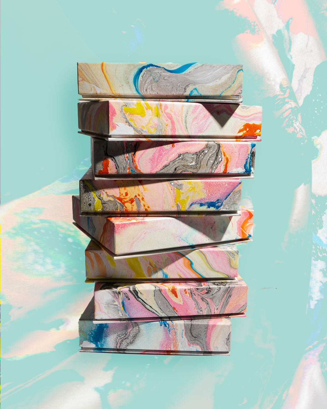 SILK SCARF - White Marble