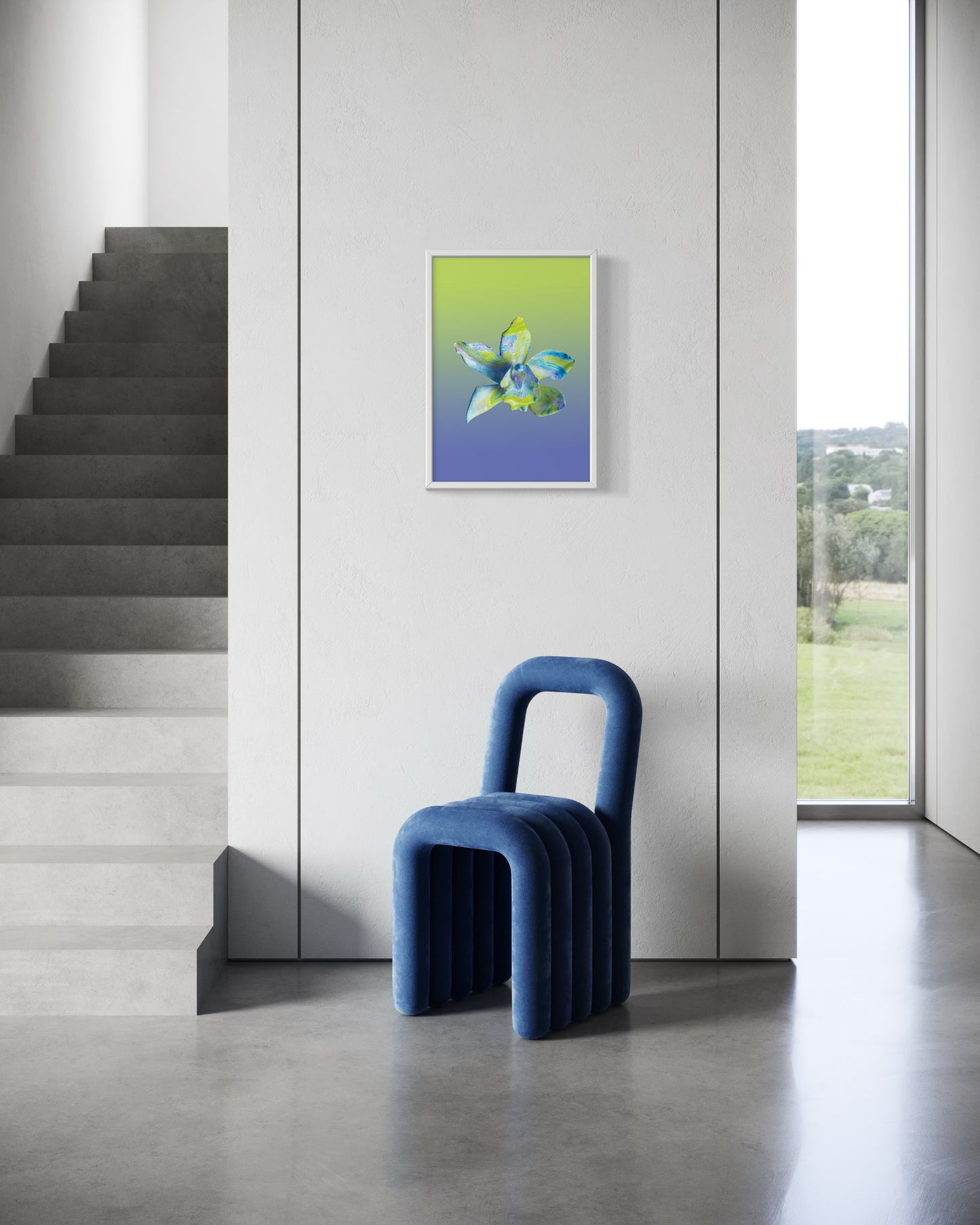 FLOWER SPECIMEN Fine Art Print - Blue Green Cymbidium
