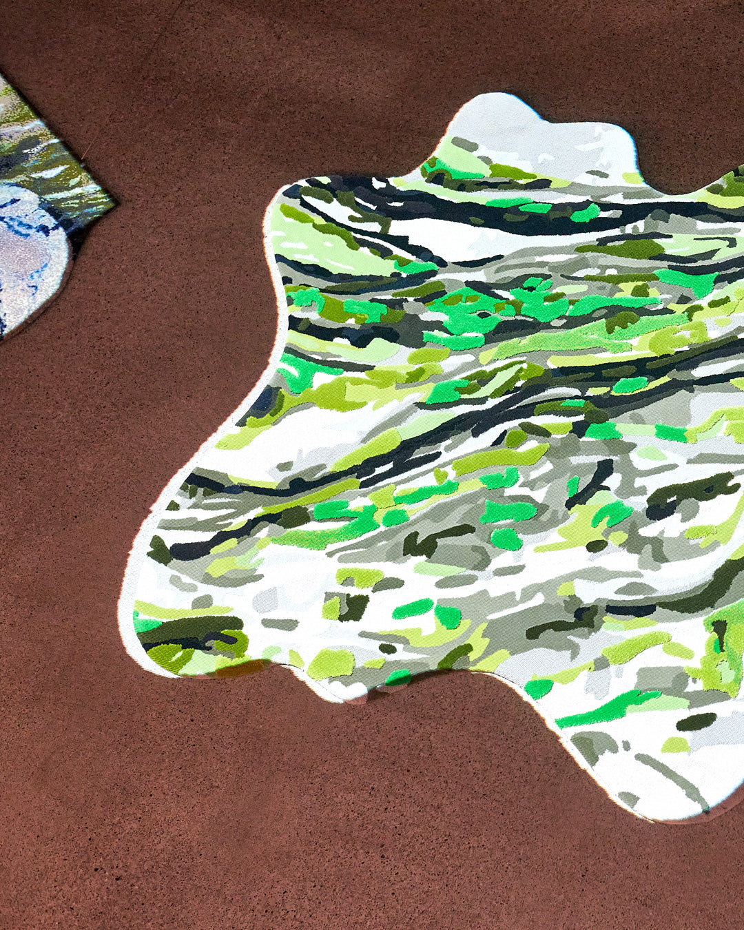 Marble Waves Rug - Green