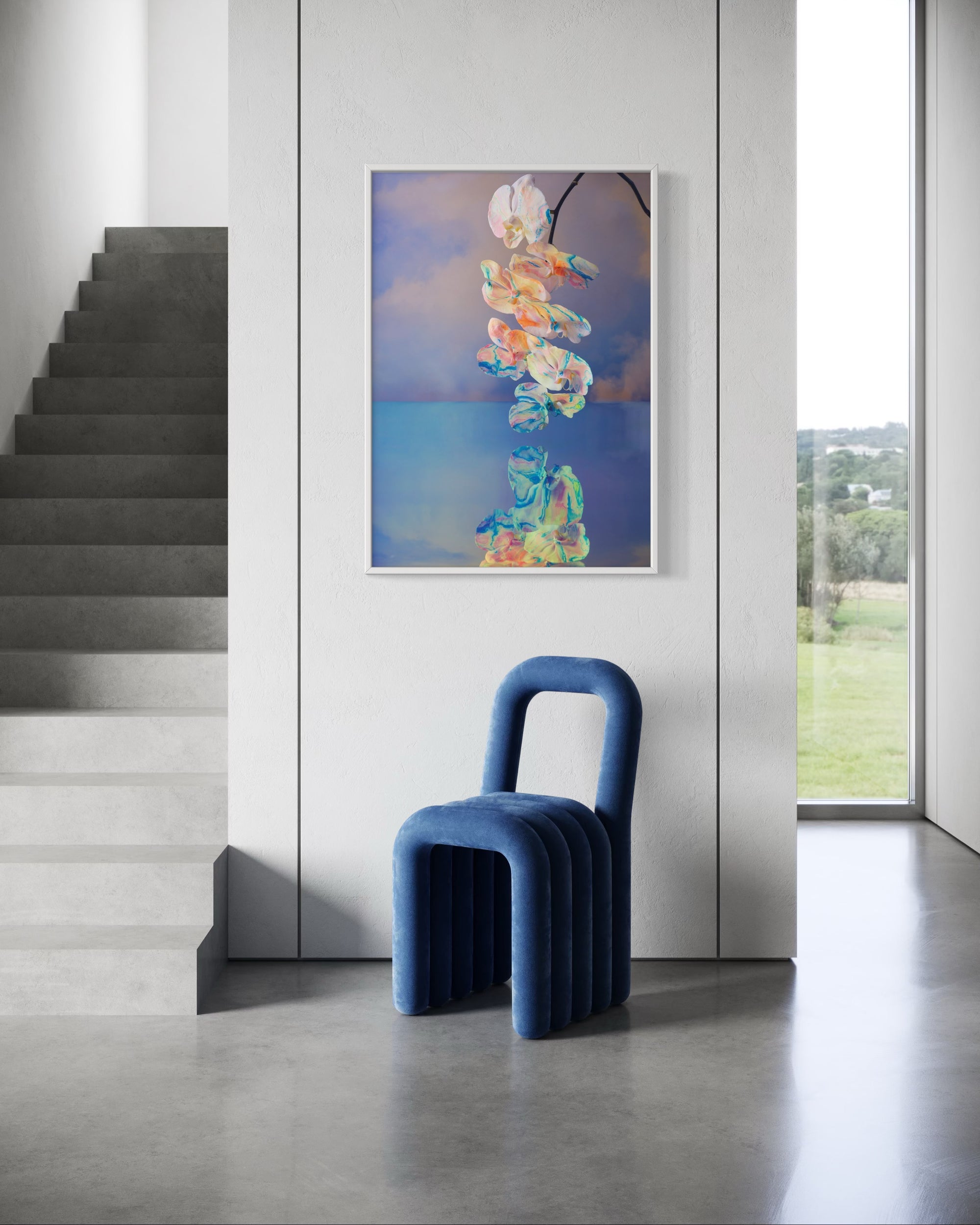 In The Clouds Fine Art Print - Vertical Orchid